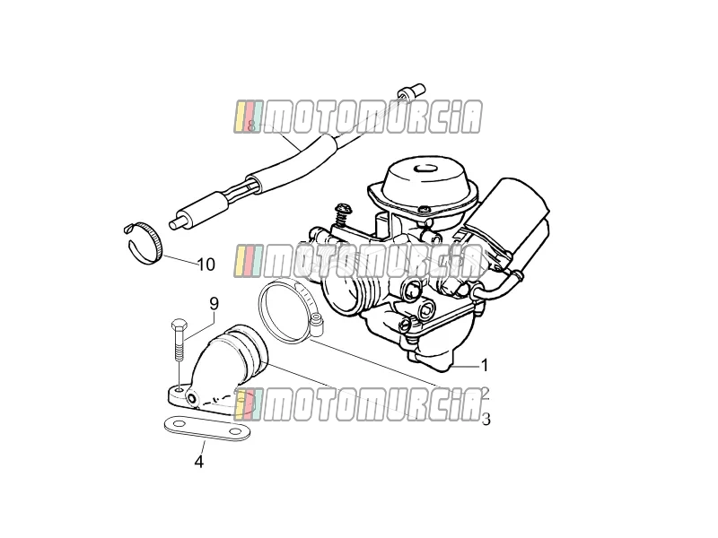 Carburettor, Assembly - Union Pipe