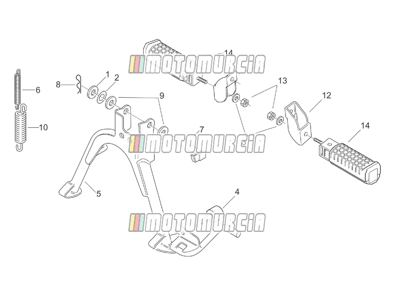 Cadre » repose-pieds - béquille latérale