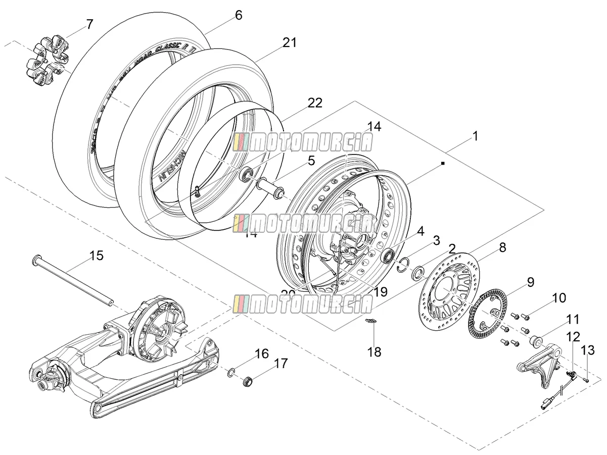 Roue arrière