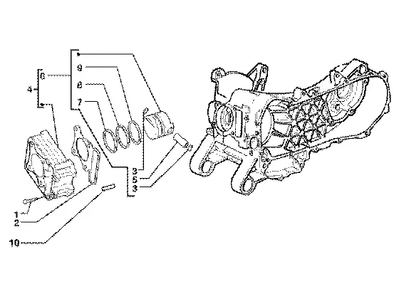 Axe de cylindre-piston-poignet, ens.