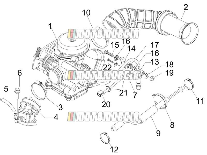 Carburettor, Assembly - Union Pipe
