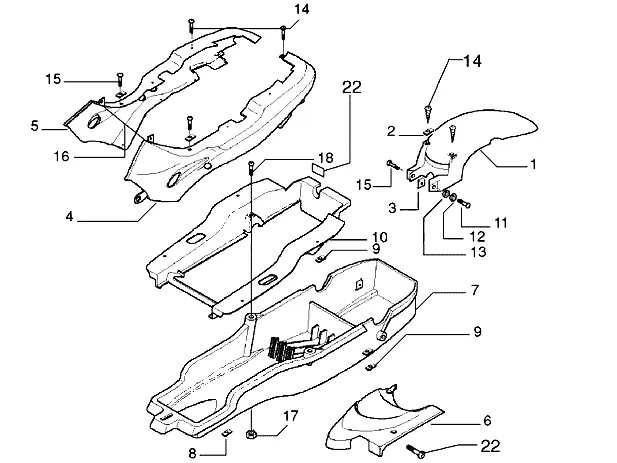 Rear Mudguard-undersaddle