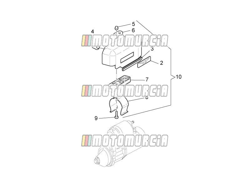 Startmotor deksel