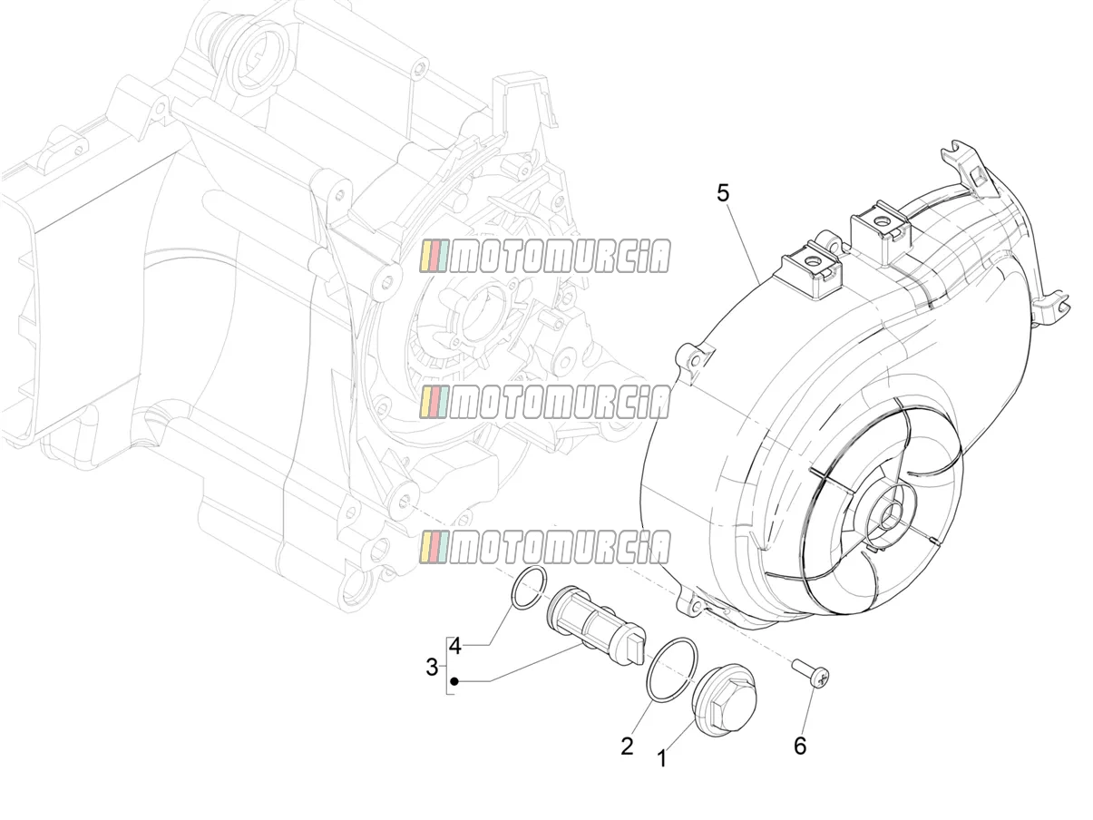Flywheel Magneto Cover - Oil Filter