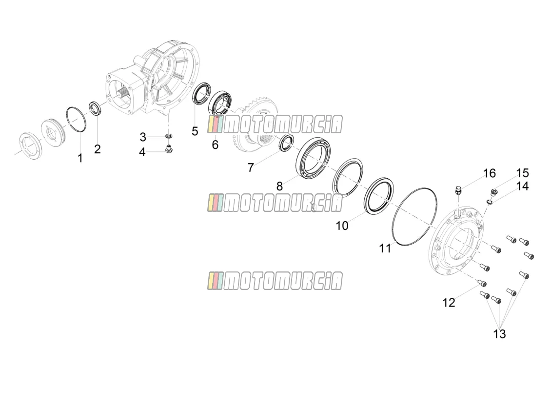 Transmission arrière / composants
