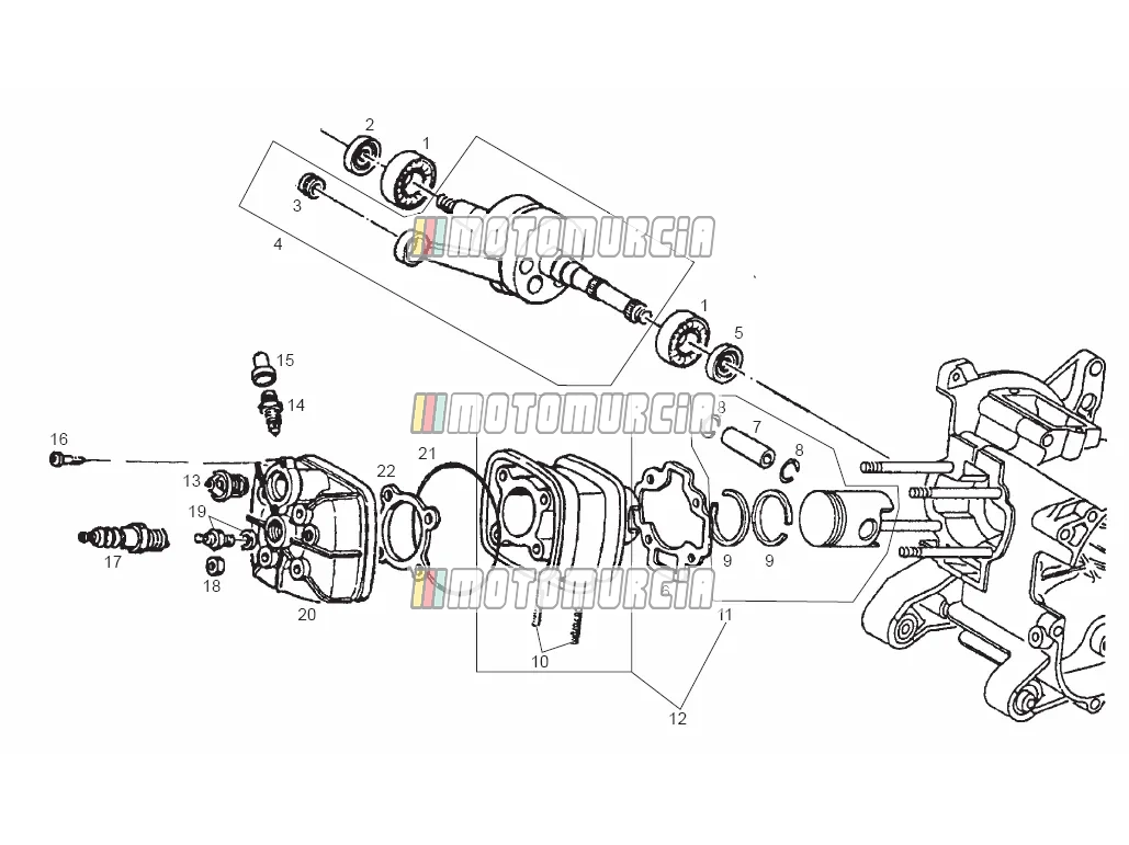 Arbre de transmission - cylindre - piston