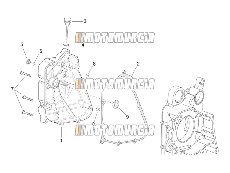 Cache latéral du volant moteur