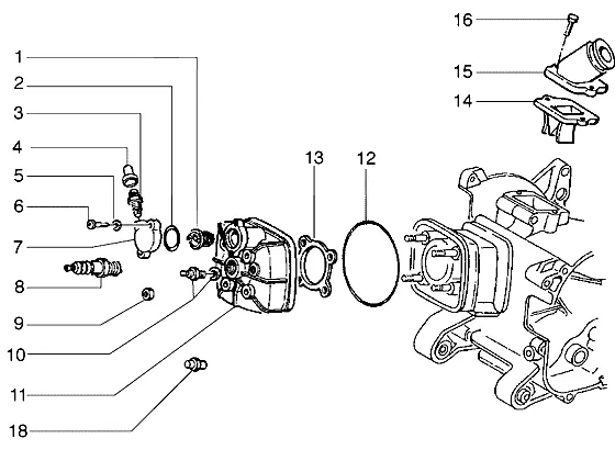 Cylinder Head And Induction Pipe