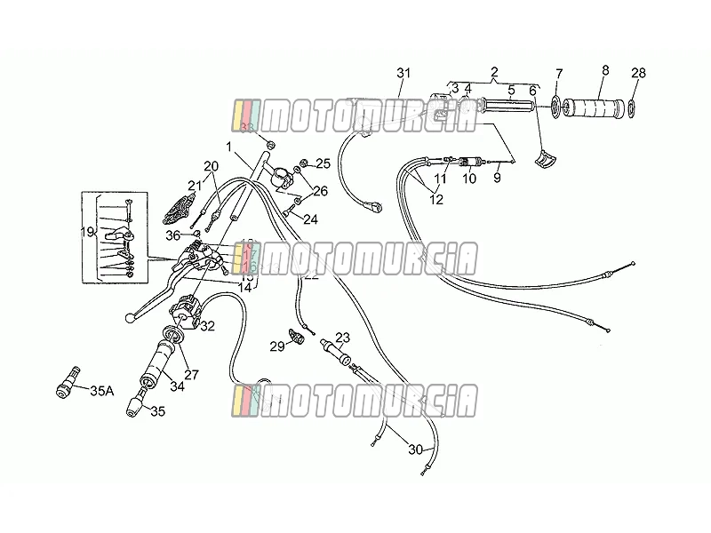 Commandes au guidon 1988