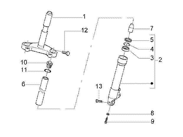 Mvp Front Fork Component Parts