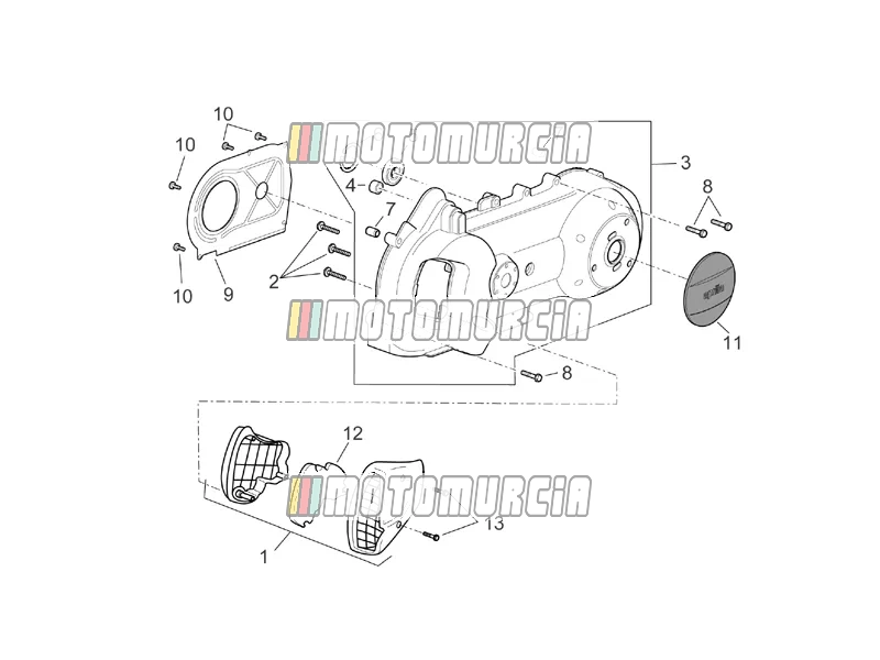 Variator deksel
