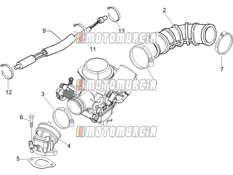 Carburettor, Assembly - Union Pipe