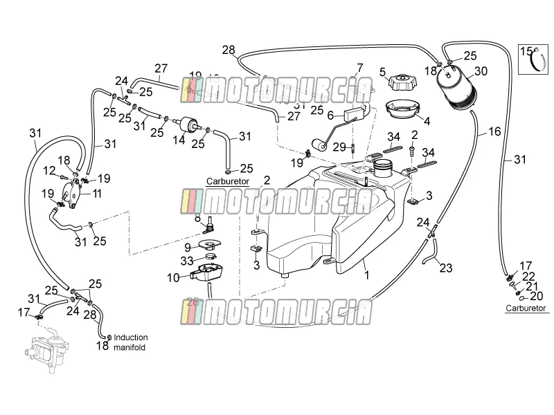 Moteur » système de récupération des vapeurs de carburant ii