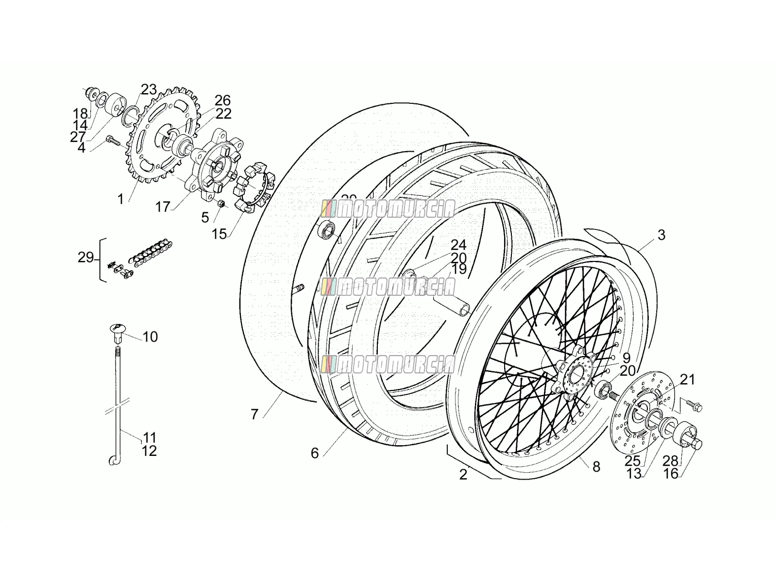 Roue arrière