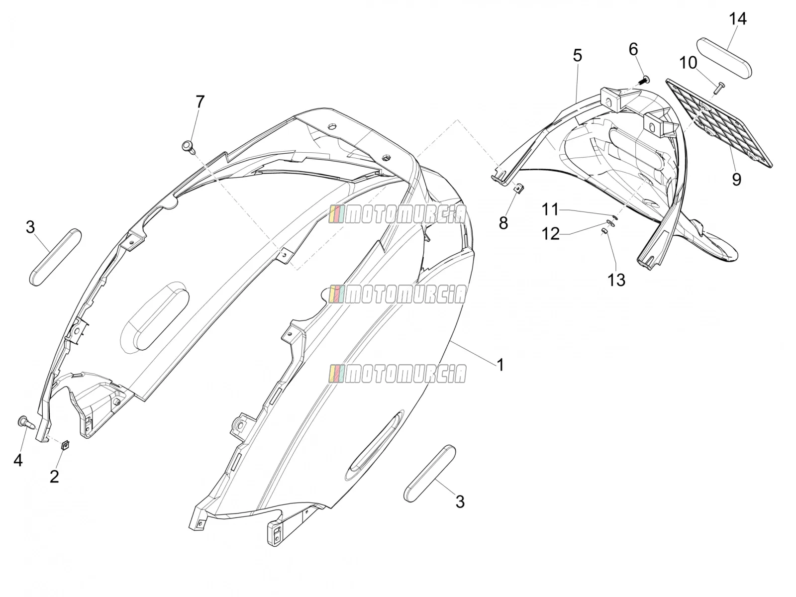 Rear Cover - Splash Guard
