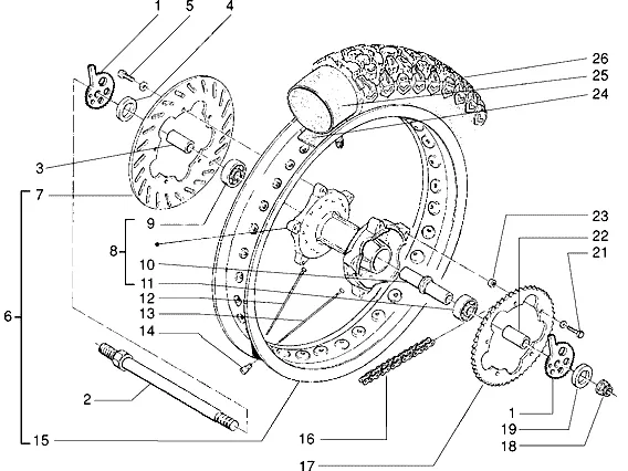 Roue arrière