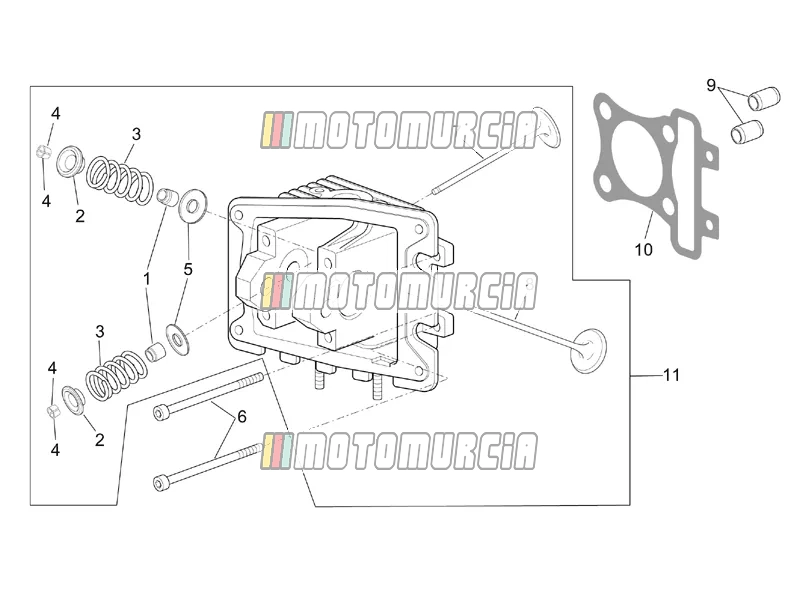 Motor » cilinderkop - kleppen