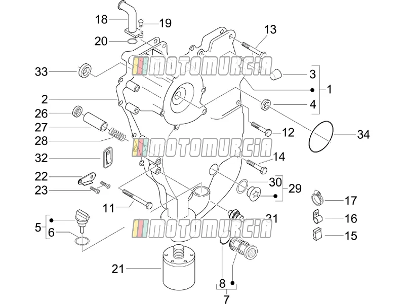 Vliegwiel magneetdeksel - oliefilter