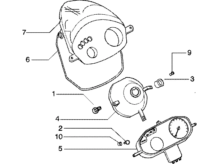 Koplamp-kuip-meter combinatie