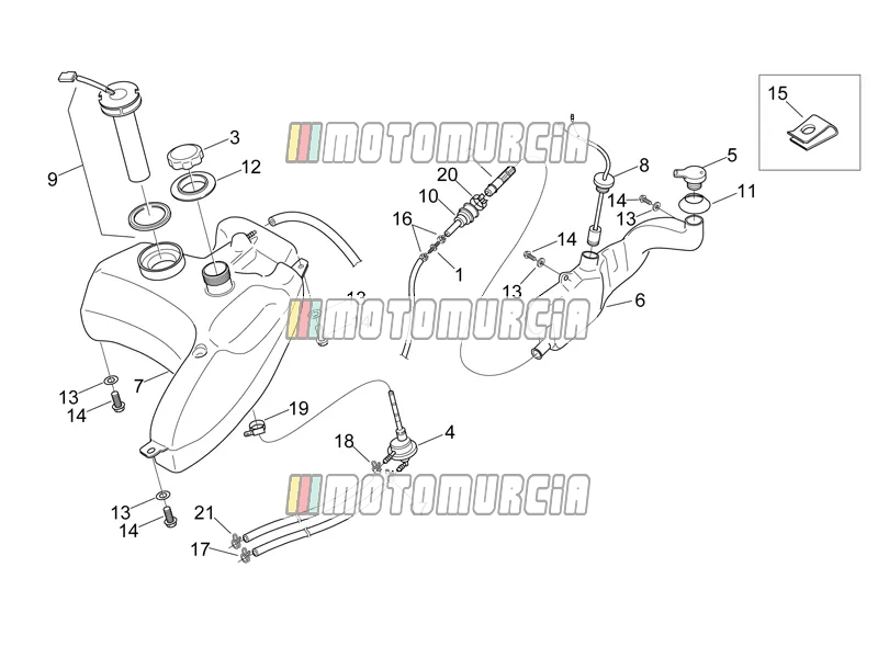Olie- en brandstoftank