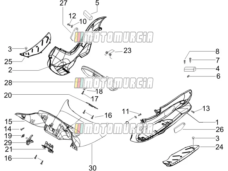 Cache central - repose-pieds