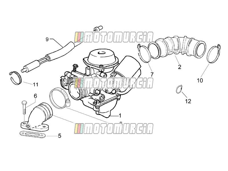 Carburettor, Assembly - Union Pipe