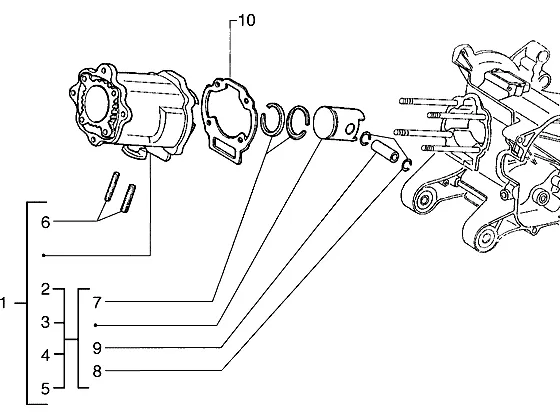 Cylinder-piston-wrist Pin, Assy