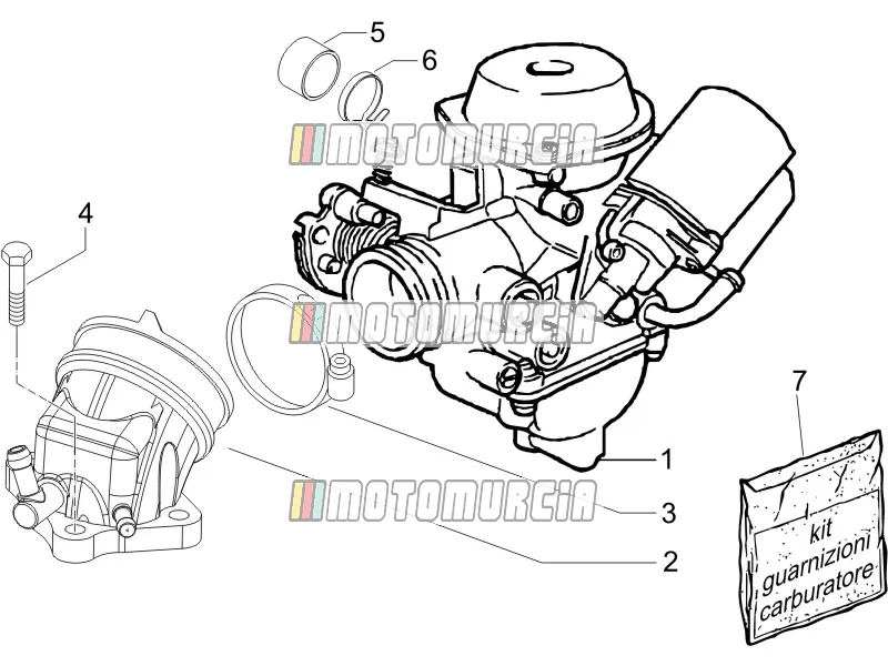 Carburateur, montage - verbindingspijp