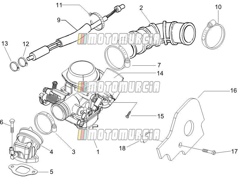 Carburettor, Assembly - Union Pipe