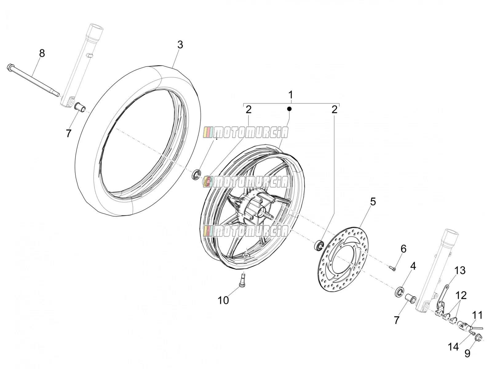 Roue avant