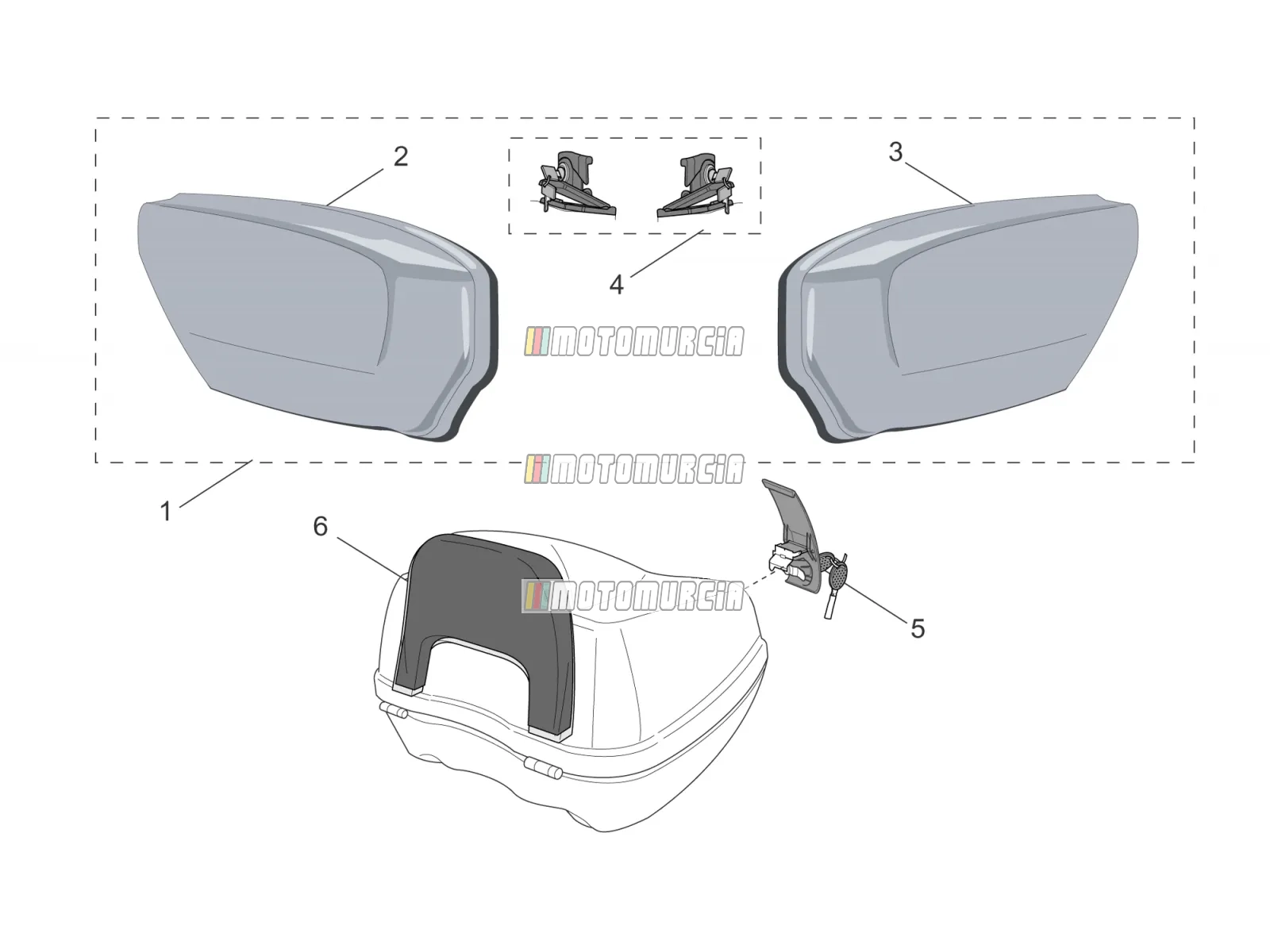 Accessoires » selon - top/cases, valises latérales