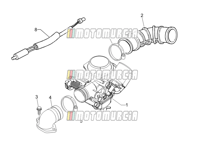 Carburatore, montaggio - tubo di unione