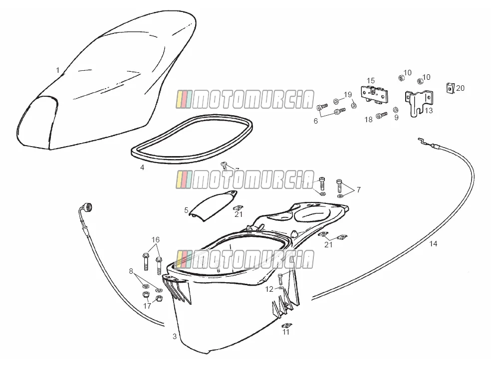 Saddle - Helmet Compartment