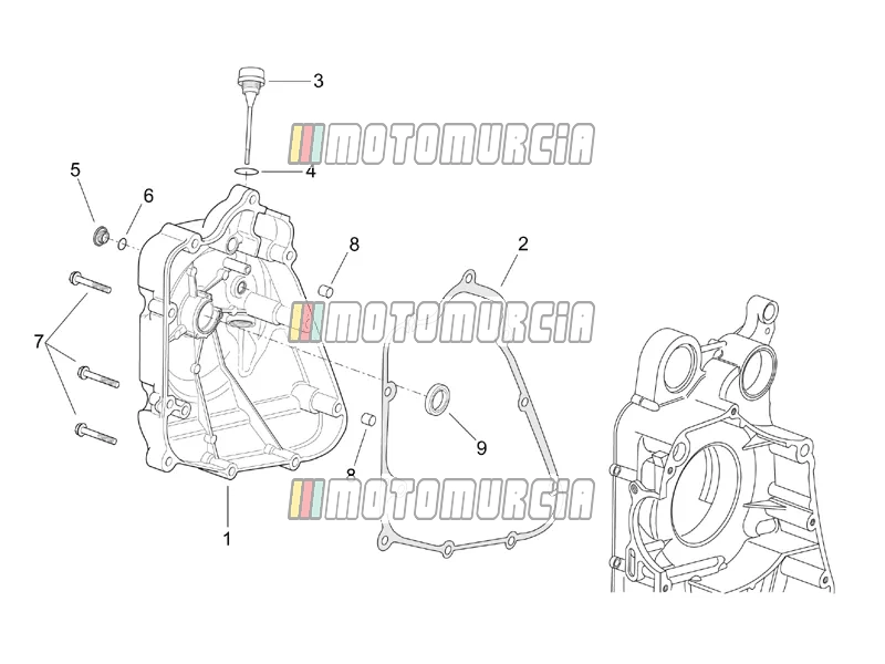 Cache latéral du volant moteur