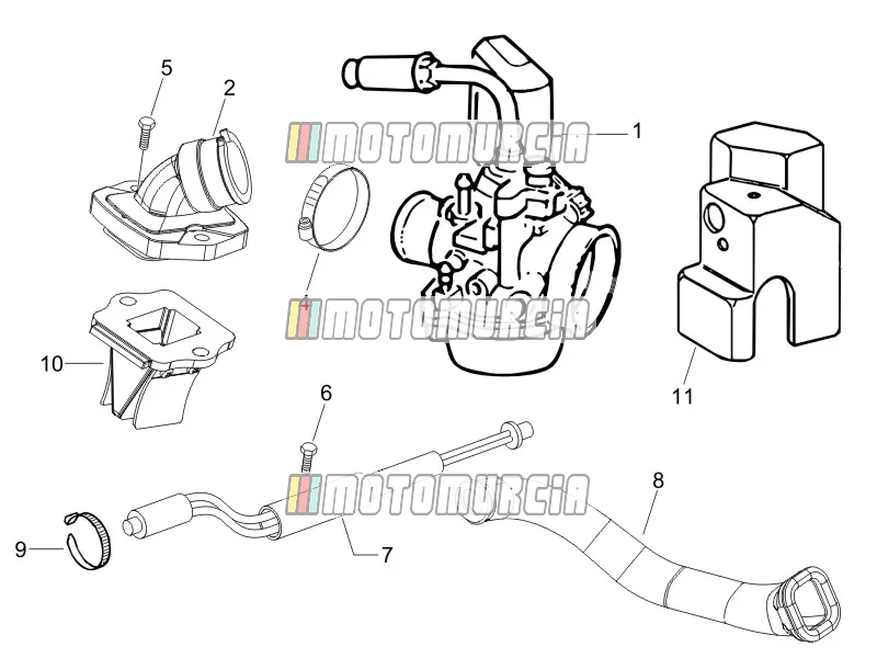 Carburettor, Assembly - Union Pipe