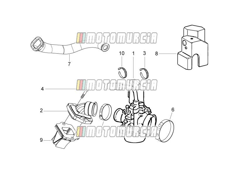 Carburettor, Assembly - Union Pipe