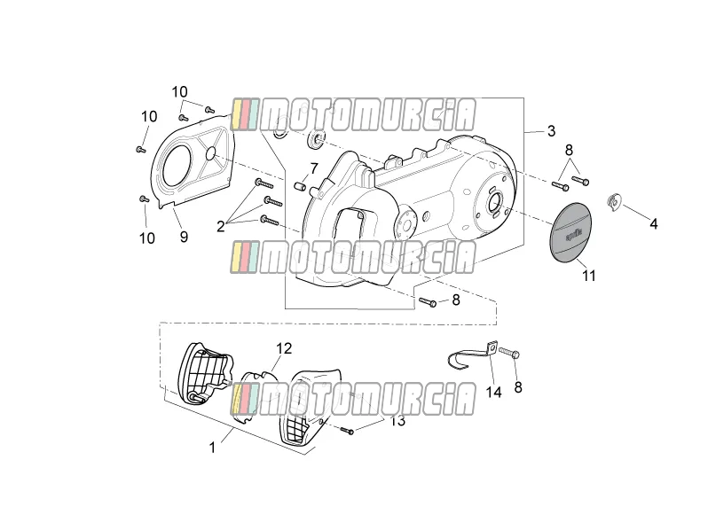 Variator deksel