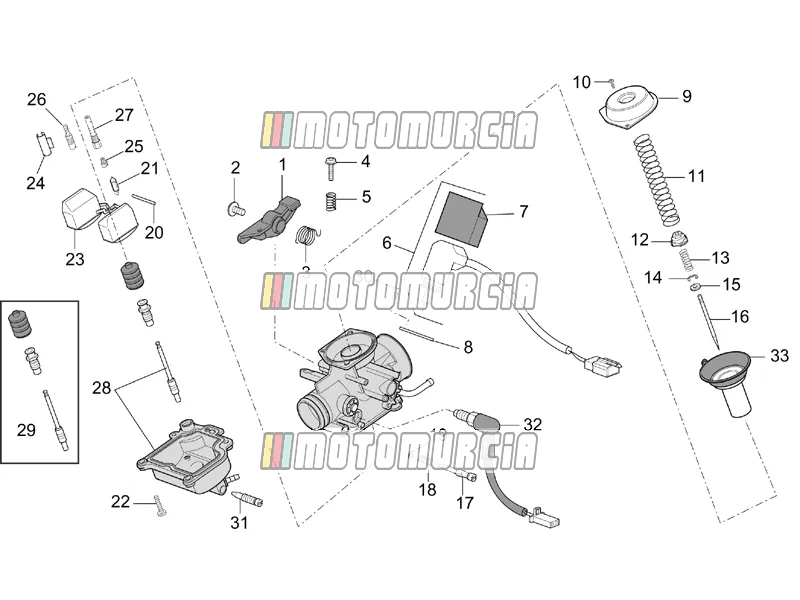 Carburateur - componenten