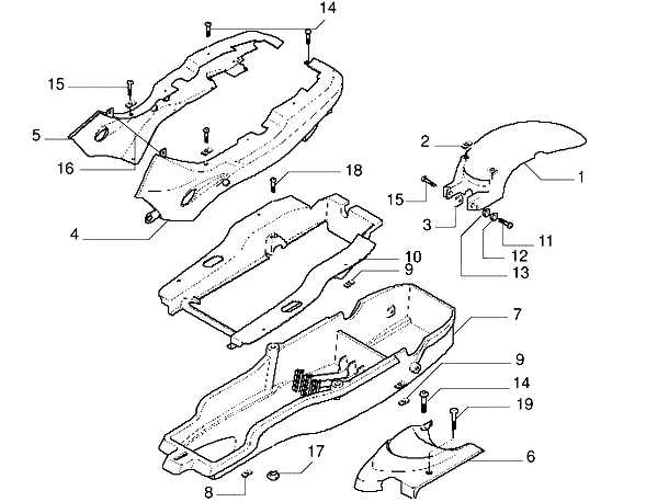 Rear Mudguard-undersaddle