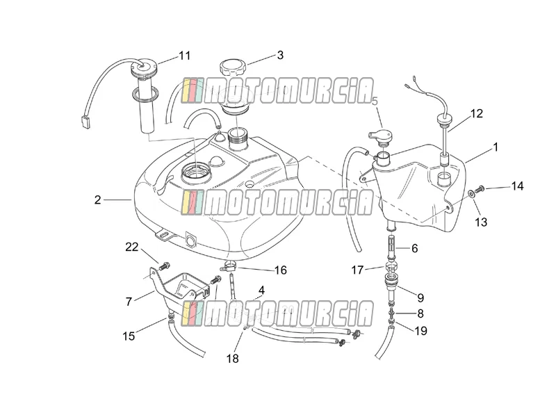 Frame »olie- en brandstoftank