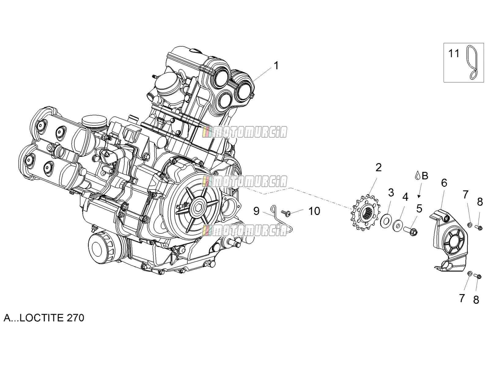 Levier de pièce de finition du moteur