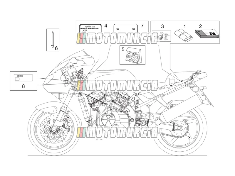Sticker en plaat set