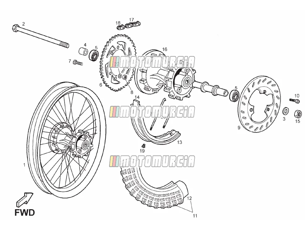 Roue arrière