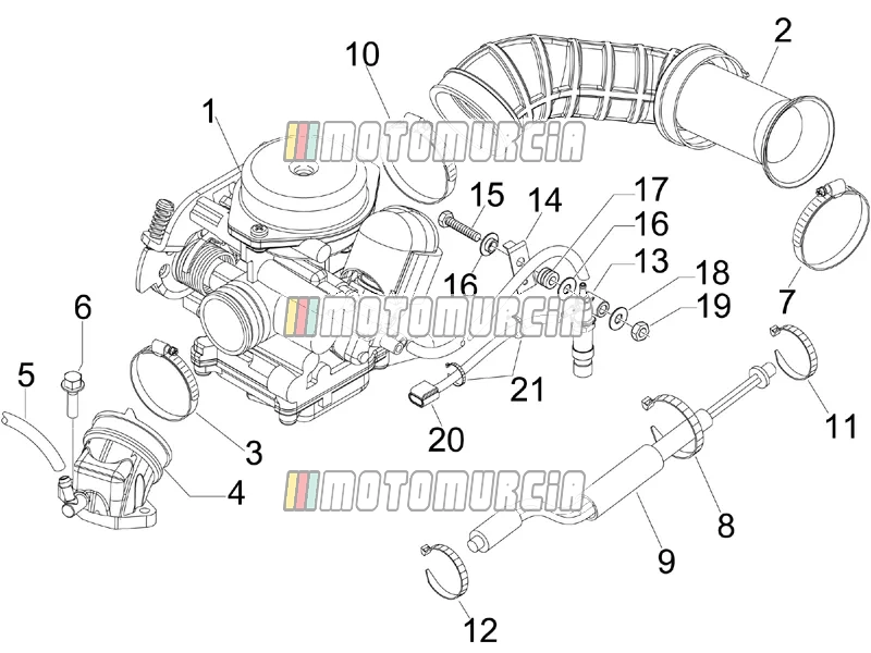 Carburettor, Assembly - Union Pipe