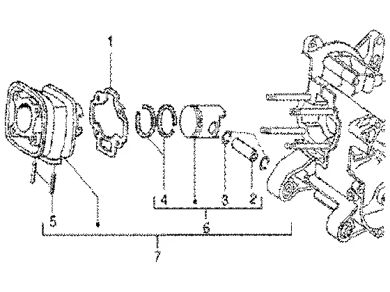 Cilinder-zuiger-polspen, assy