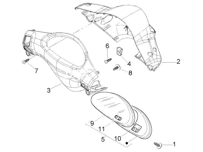 Speedometer Kms.-handlebar Covers