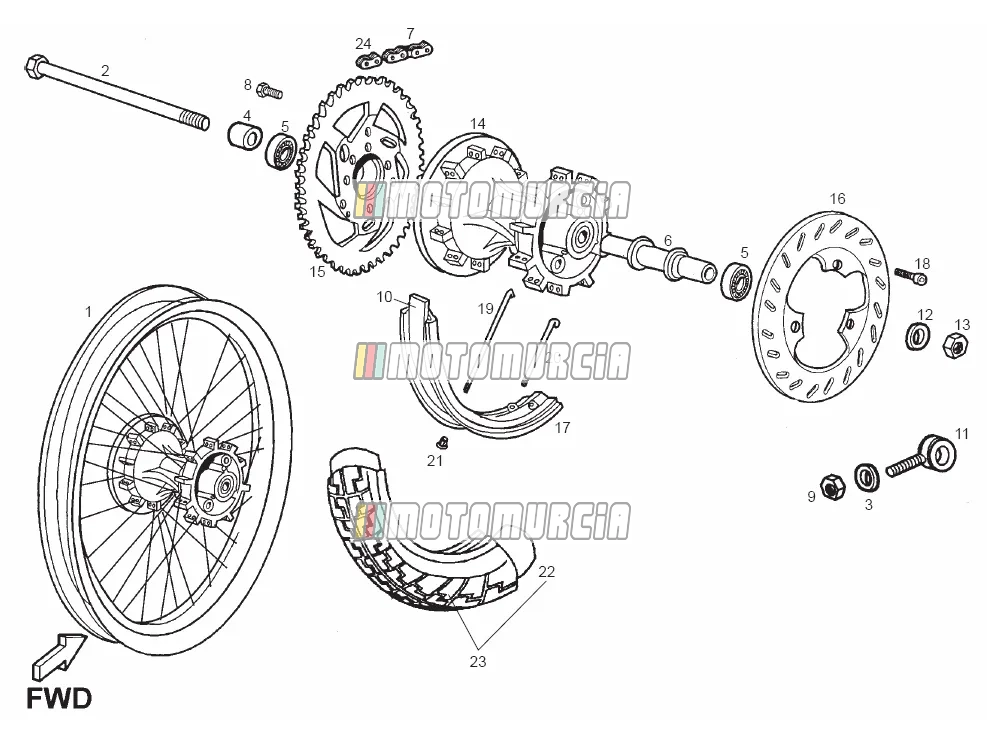 Roue arrière
