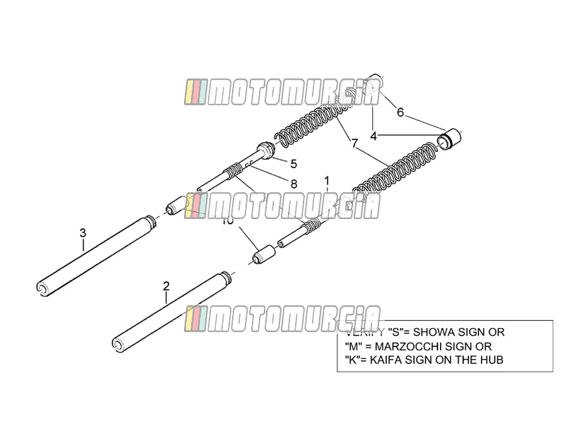 Fourche avant - manches