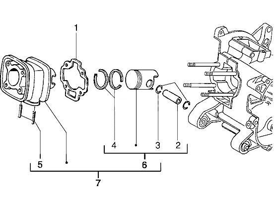 Cylindre-piston-axe de poignet, ens. (v?hicule avec frein sur moyeu arri?re)
