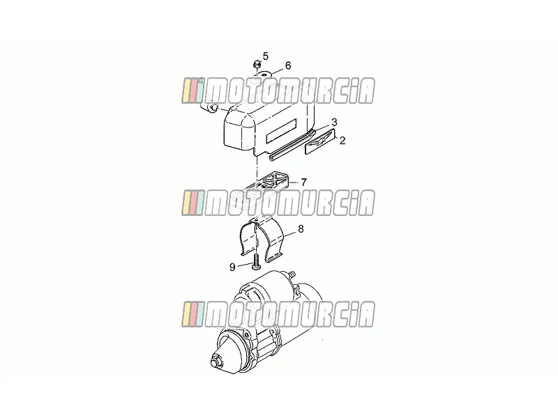 Startmotor deksel